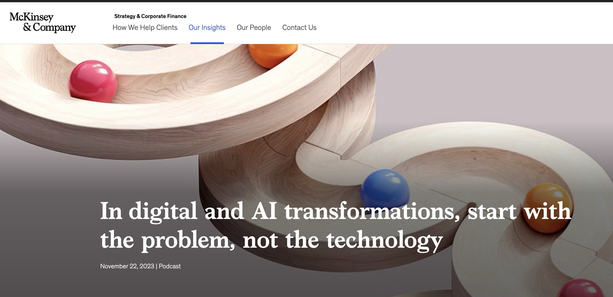 McKinsey: Start with the problem, not the technology